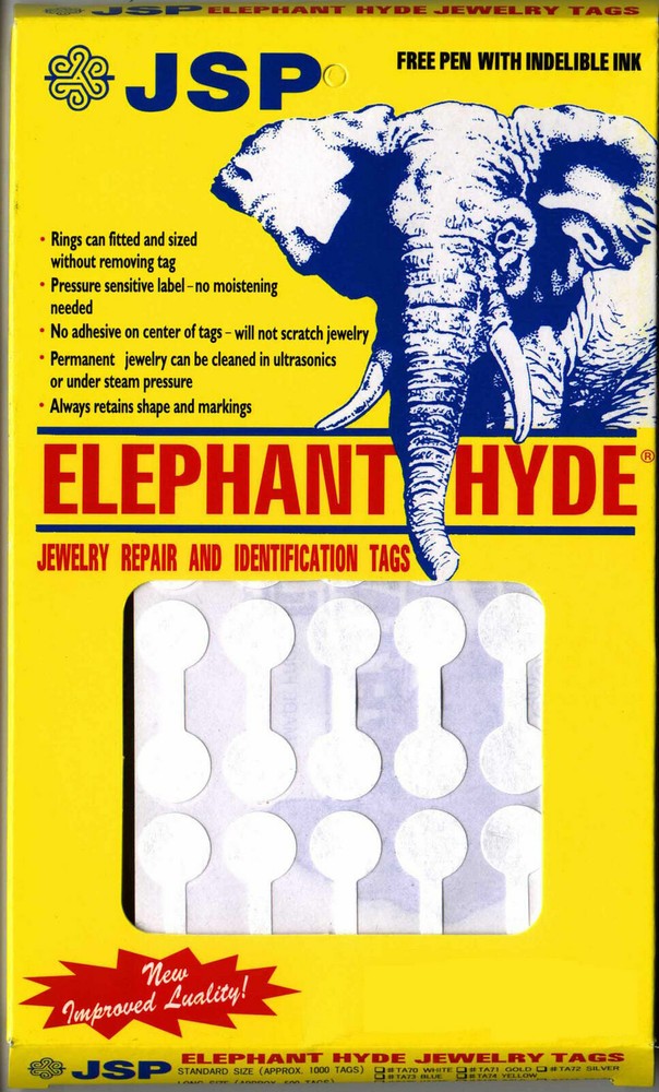 JSP ® ELEPHANT HYDE TAGS WHITE  1000