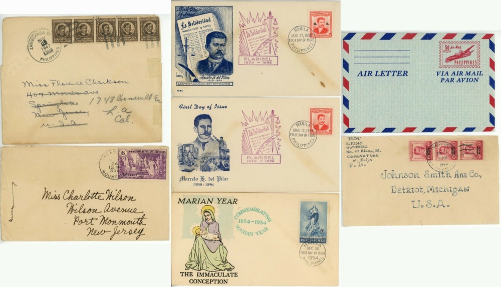Philippines Postage Cover Stamp  Collection FDC First Day Issue