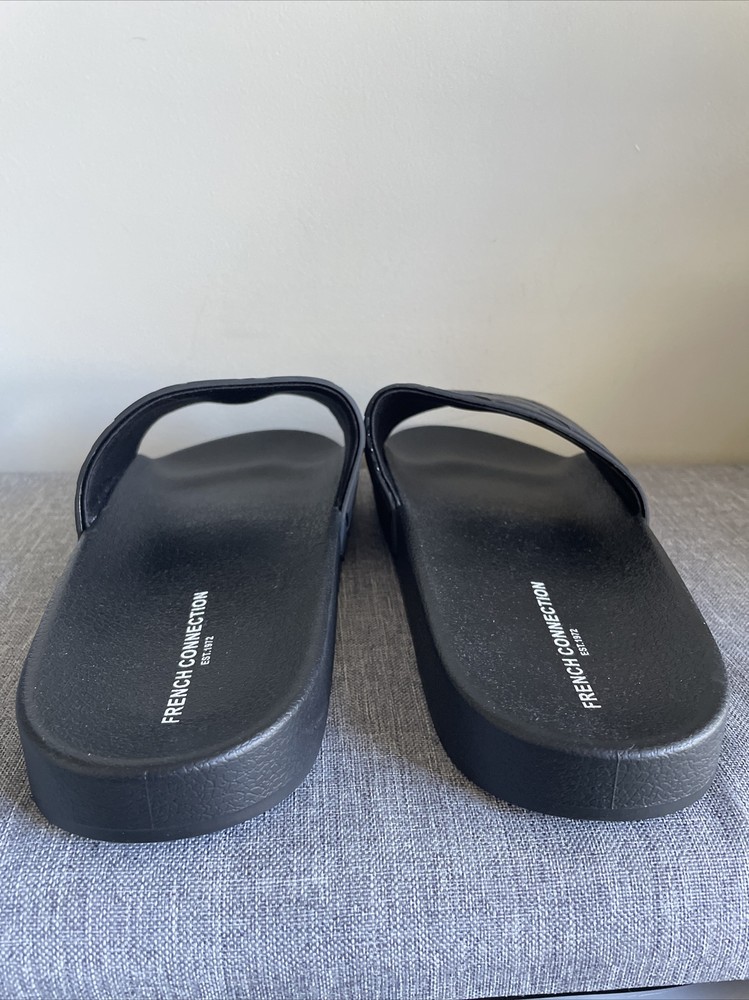 French Connection Ryan Pool Slides Black Men Size 45