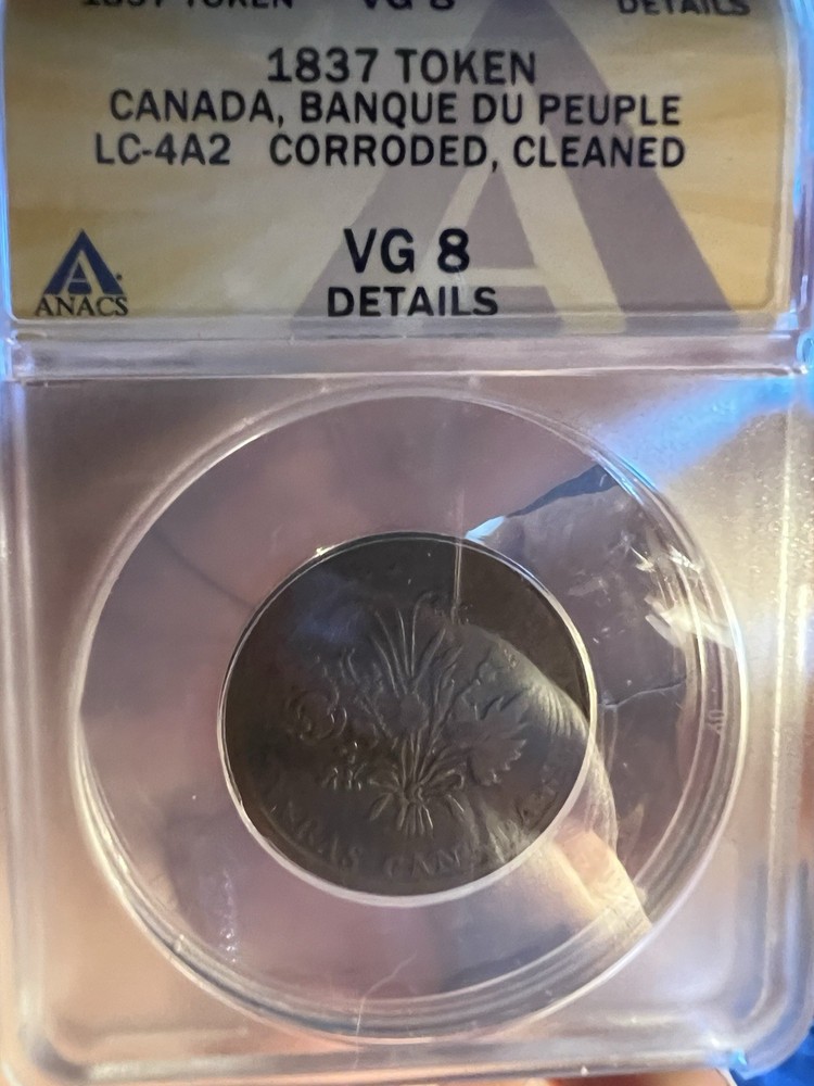 1837 Canada Bank Token LC4a2