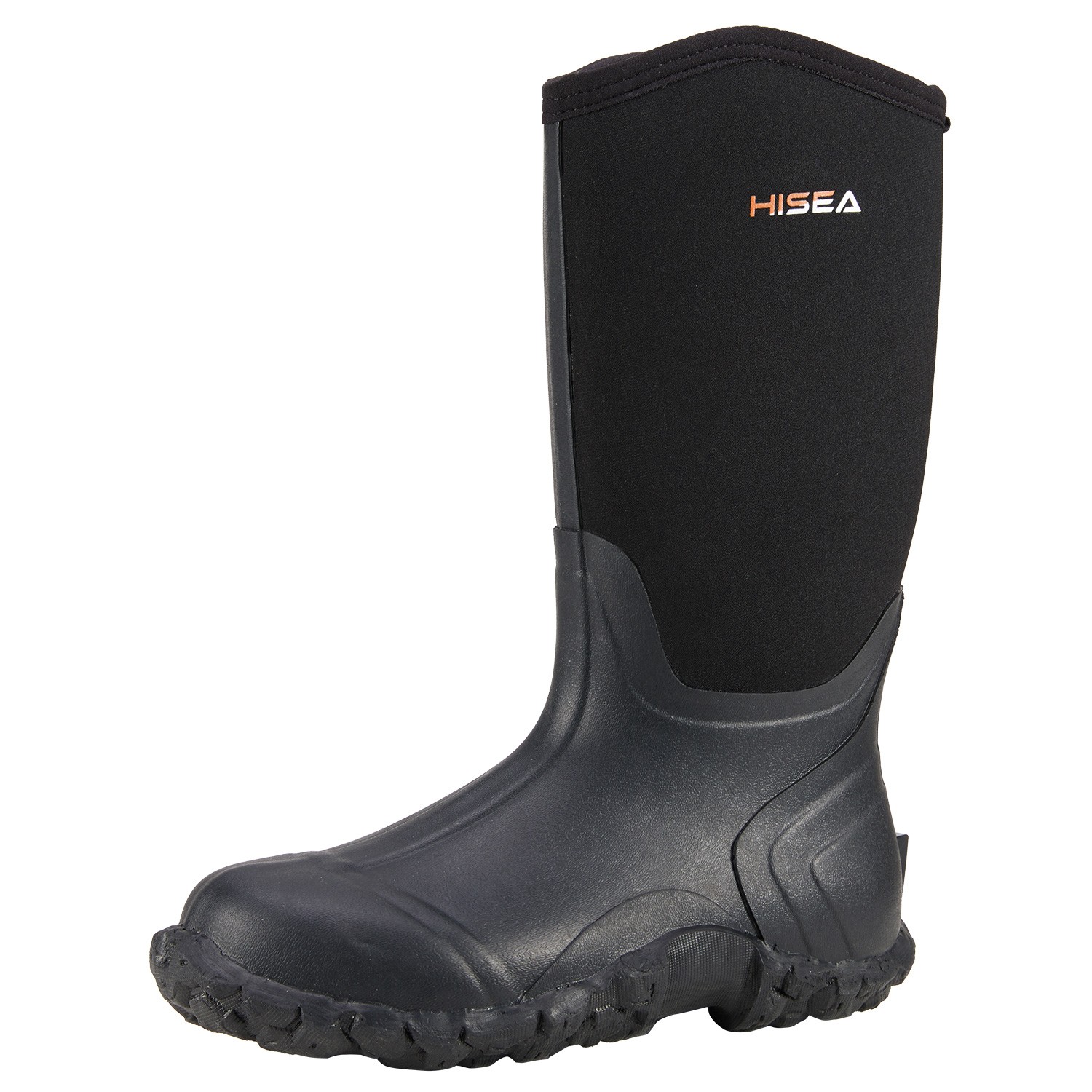 HISEA Men Waterproof Rain Boot Non-Slip Mid-Calf Hunting Fishing Garden Work Boo