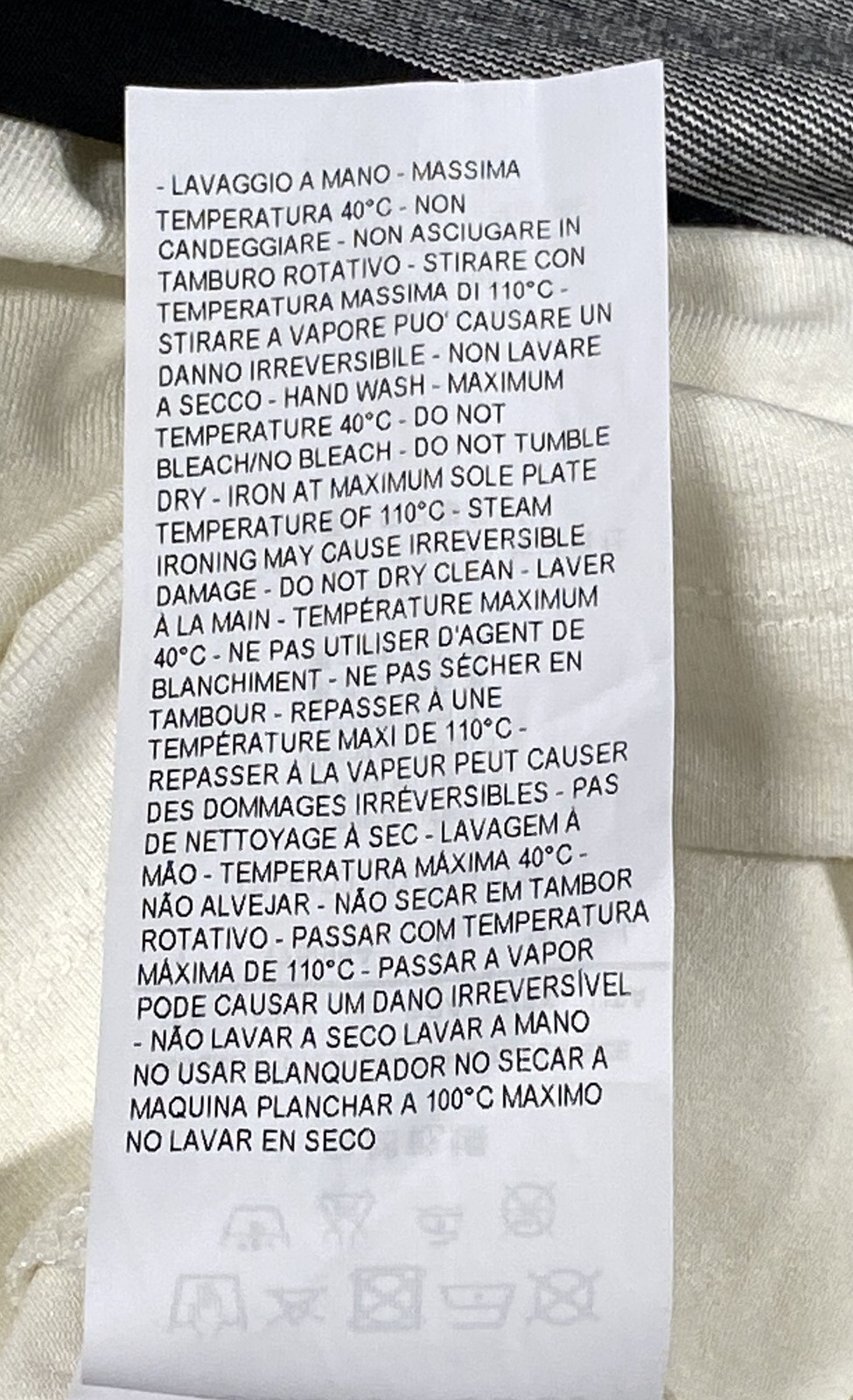 Armani Collezioni Men's Colorblock Long Sleeve Crewneck Shirt Gray White Size L