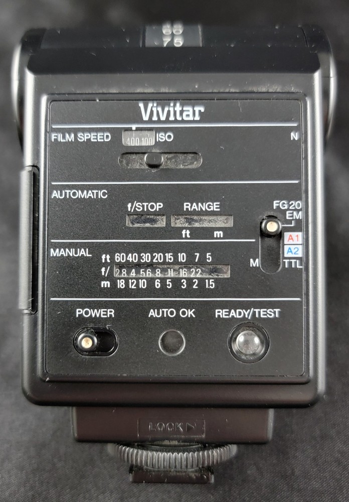 Vintage Vivitar Auto Thyristor 550 FD N Camera Flash Speedlight Untested