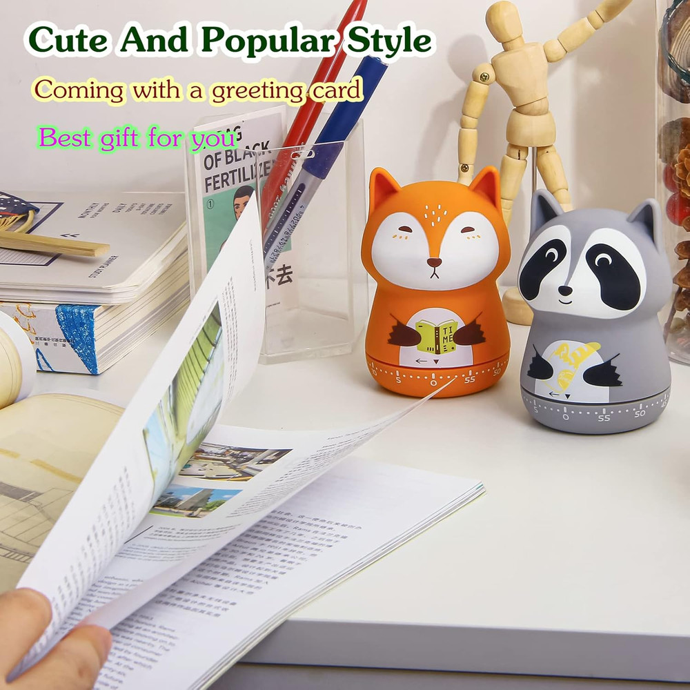 Mechanical Kitchen Timer - Cute Animal Wind up 60 Minutes Manual Countdown Timer