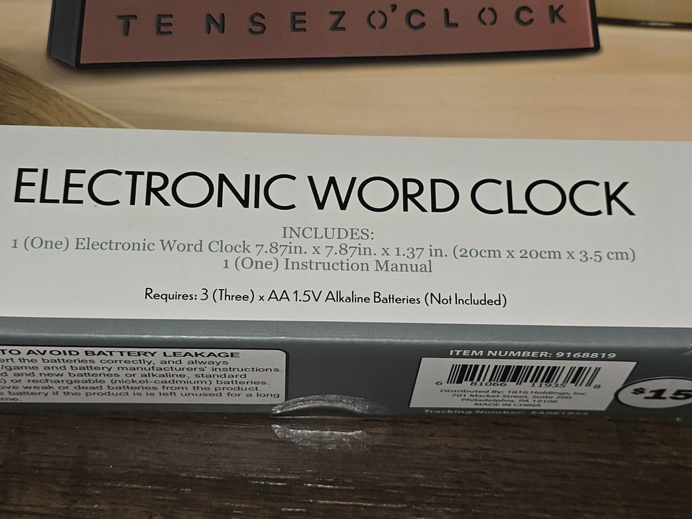 Light Up Electronic Word Clock Glow Display New In Box