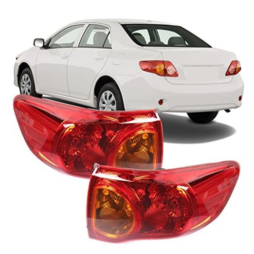 Outer Body Tail Light Assembly Replacement for Corolla OE-Style 2009-2010,