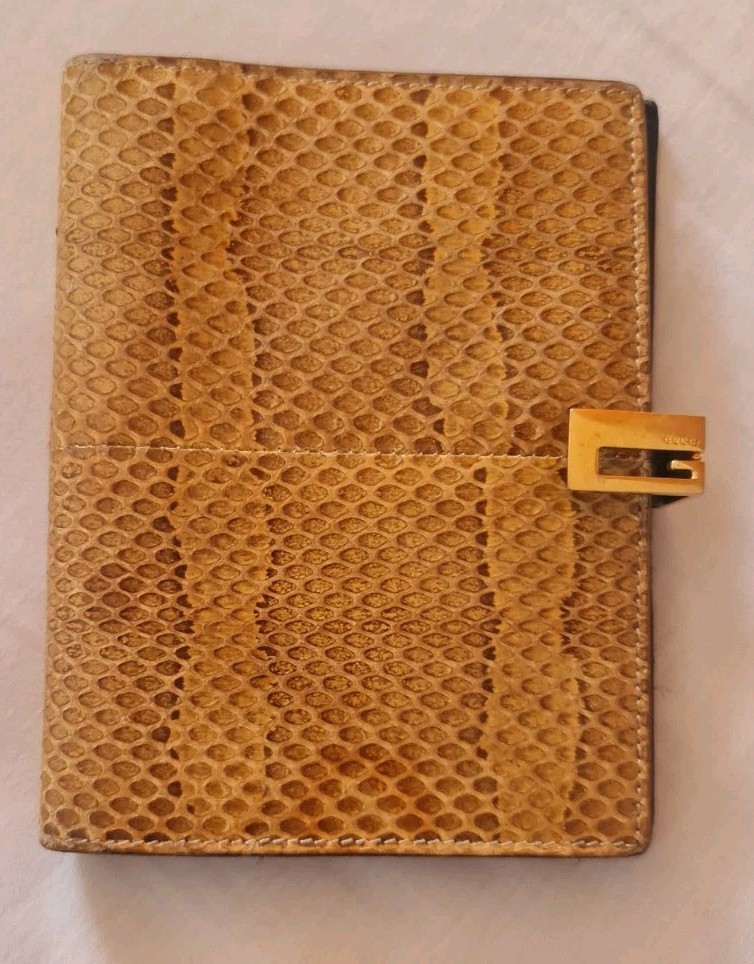 Authentic Gucci Snakeskin Leather Agenda