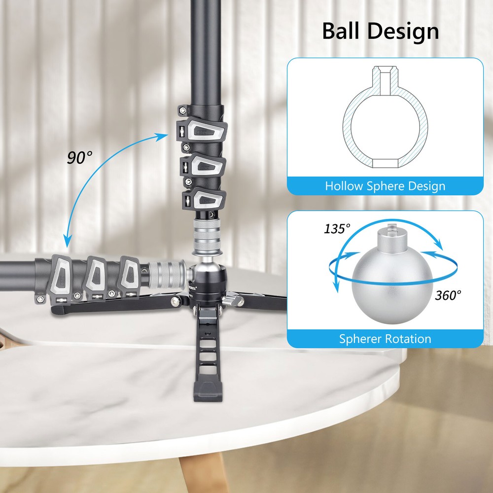 ARTCISE Monopod Base Support/tripod Stand Unipod Holder Lockable Ballhead 220lbs