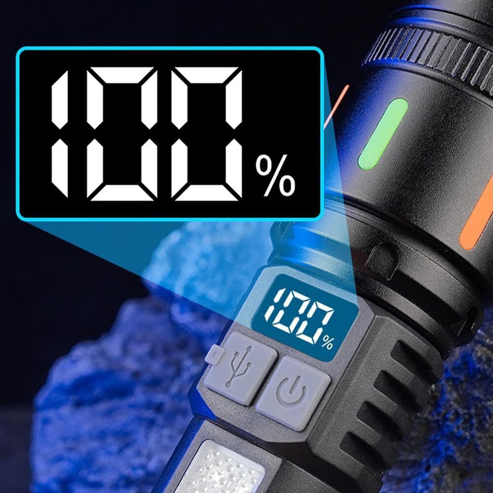 2 x 99000000 Lumens Super Bright LED Tactical Flashlight Rechargeable Work Light