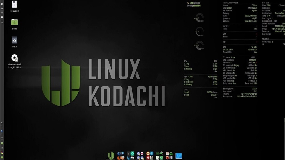 Linux Kodachi 8.27 VPN + Tor Anonymous Web Browsing Bootable DVD Fast Shipping