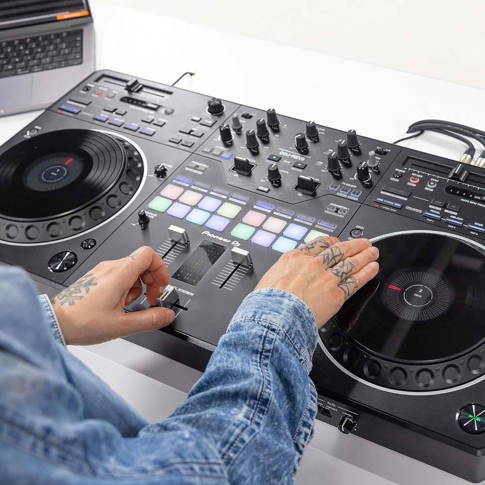 Professional Scratch-Style DJ Controller with Stems Control & Piano Play Mode