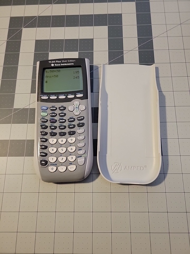 Z8- Texas Instruments TI-84 Plus Silver Edition Graphing Calculator - Gray/White