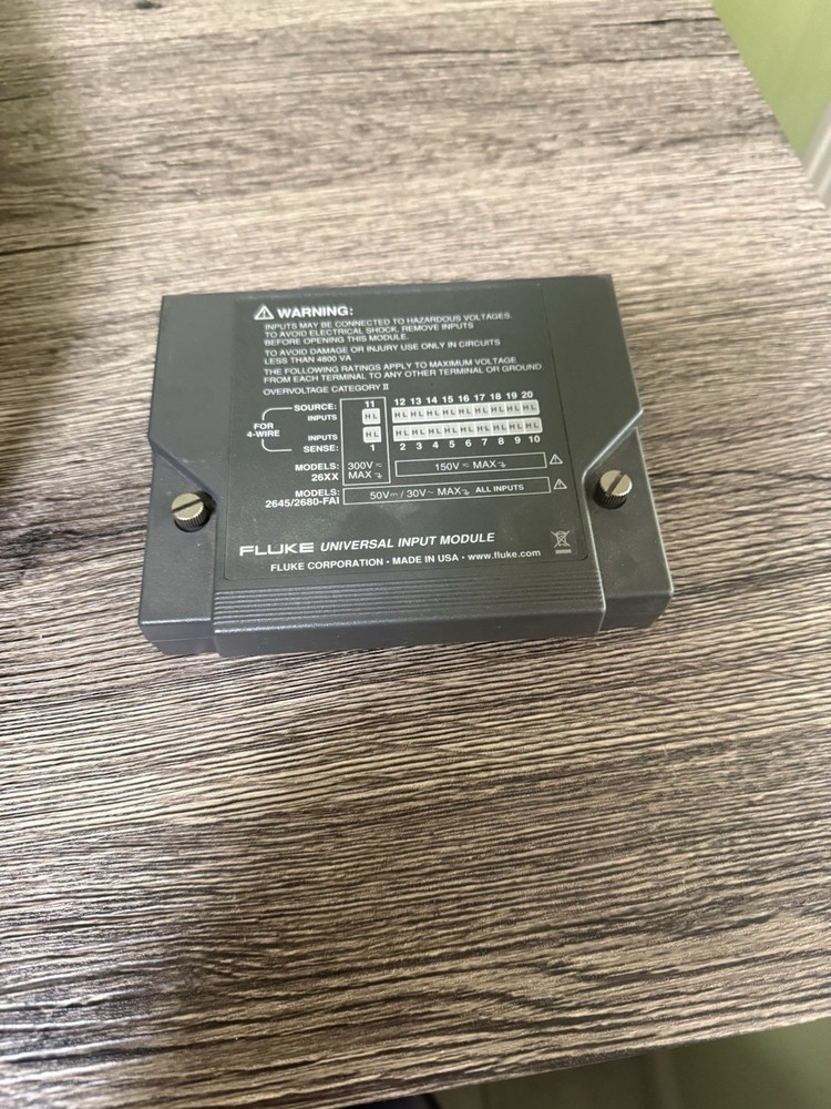 Fluke Hydra 2625 Data Logger Universal Input Module 20 Channels Voltage RS-232C