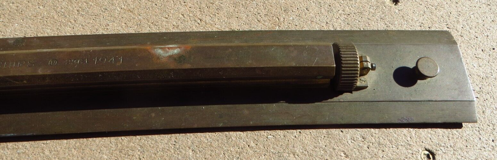 Nautical U.S. Navy Rolling Parallel Ruler Solid Bronze BU Ships 1942 WW2