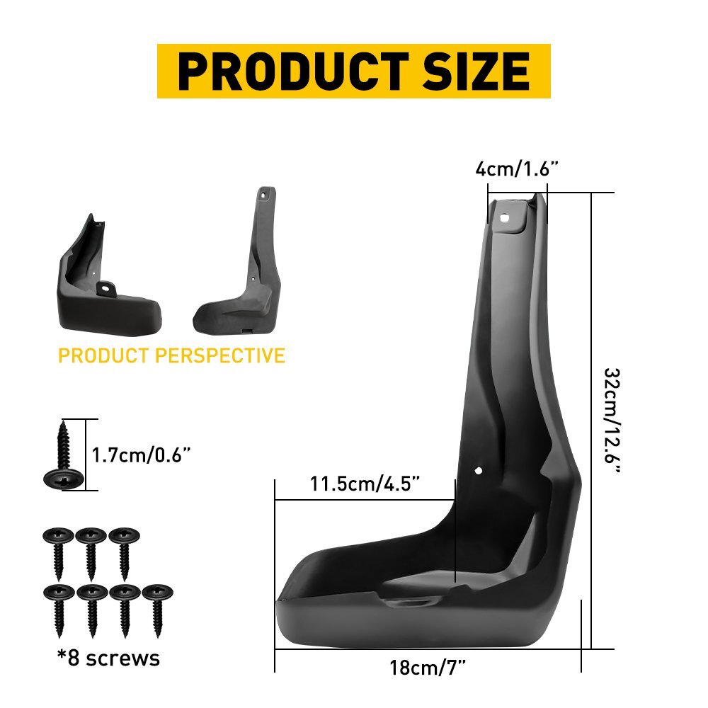 For Honda Civic Hatchback 2017-2021 Hatch Mud Flaps Splash Guards Mudguards Set