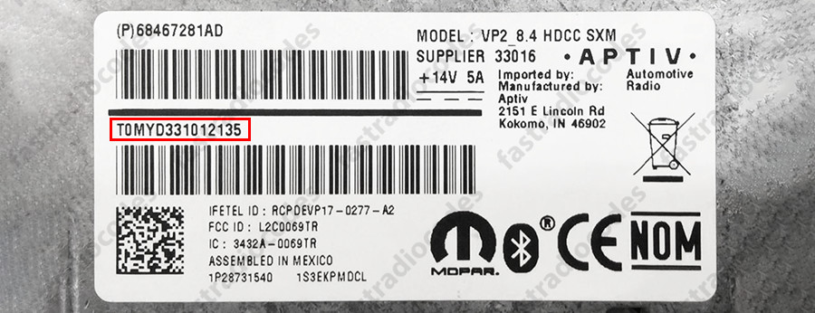 ✅RAM 1500 CAR RADIO ANTI-THEFT UNLOCKING PIN CODE FOR ALL MODELS✅