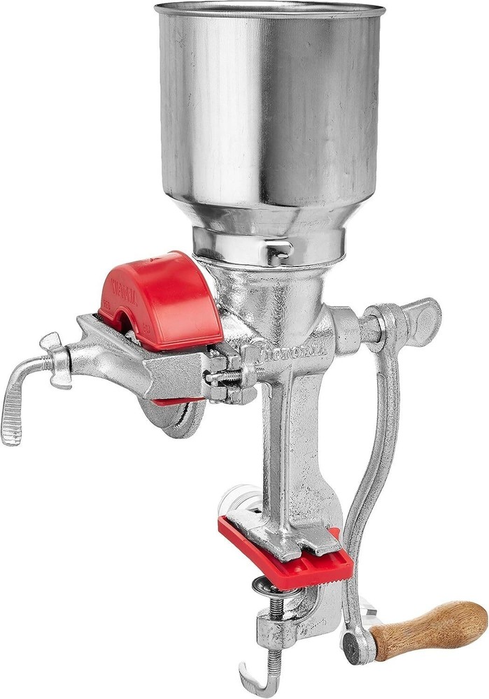 Cast Iron Manual Grain Grinder with High Hopper Grain Mill for Kitchen Use