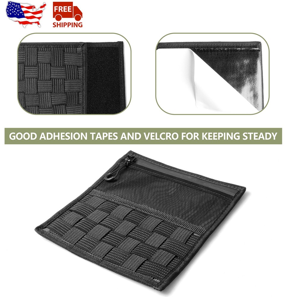 Tactical Webbing Molle Panel Center Console Organizer Storage For Ford F150 17+