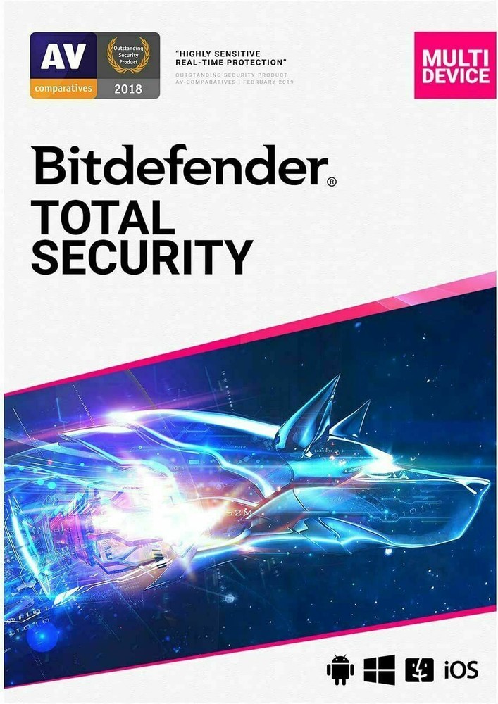 Bitdefender Total Security 2025 Multi Device 5 PCs 1 Year Same Day on Email