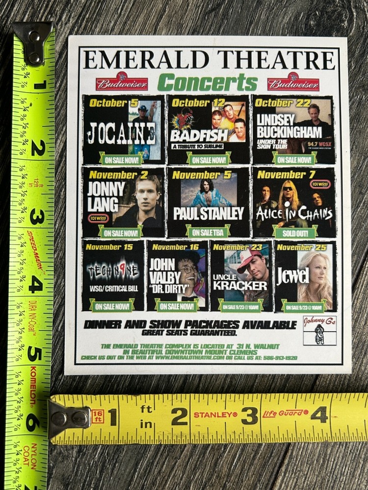 KISS Handbill Concert Ad Promo Card PAUL STANLEY Live To Win Tour Emerald MI '06