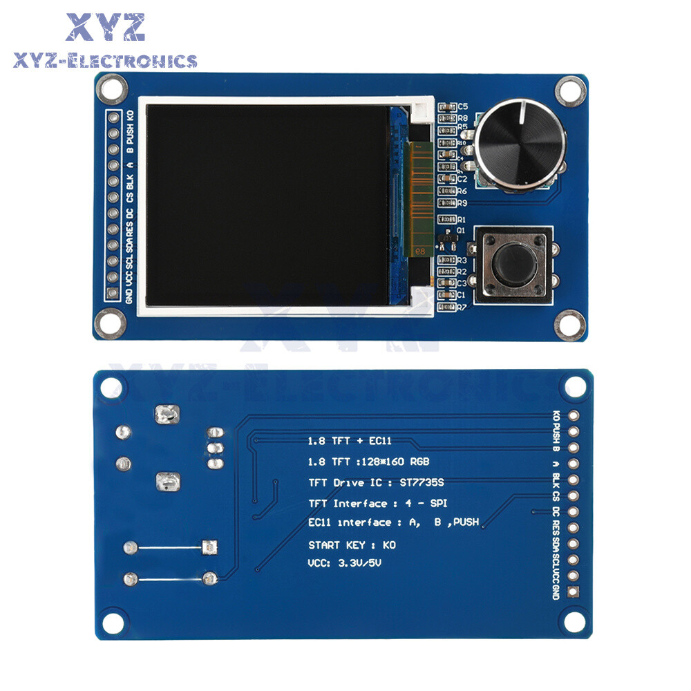 1.8/2.4inch LCD TFT Screen Display Module with EC11 Rotary Encoder SPI Interface