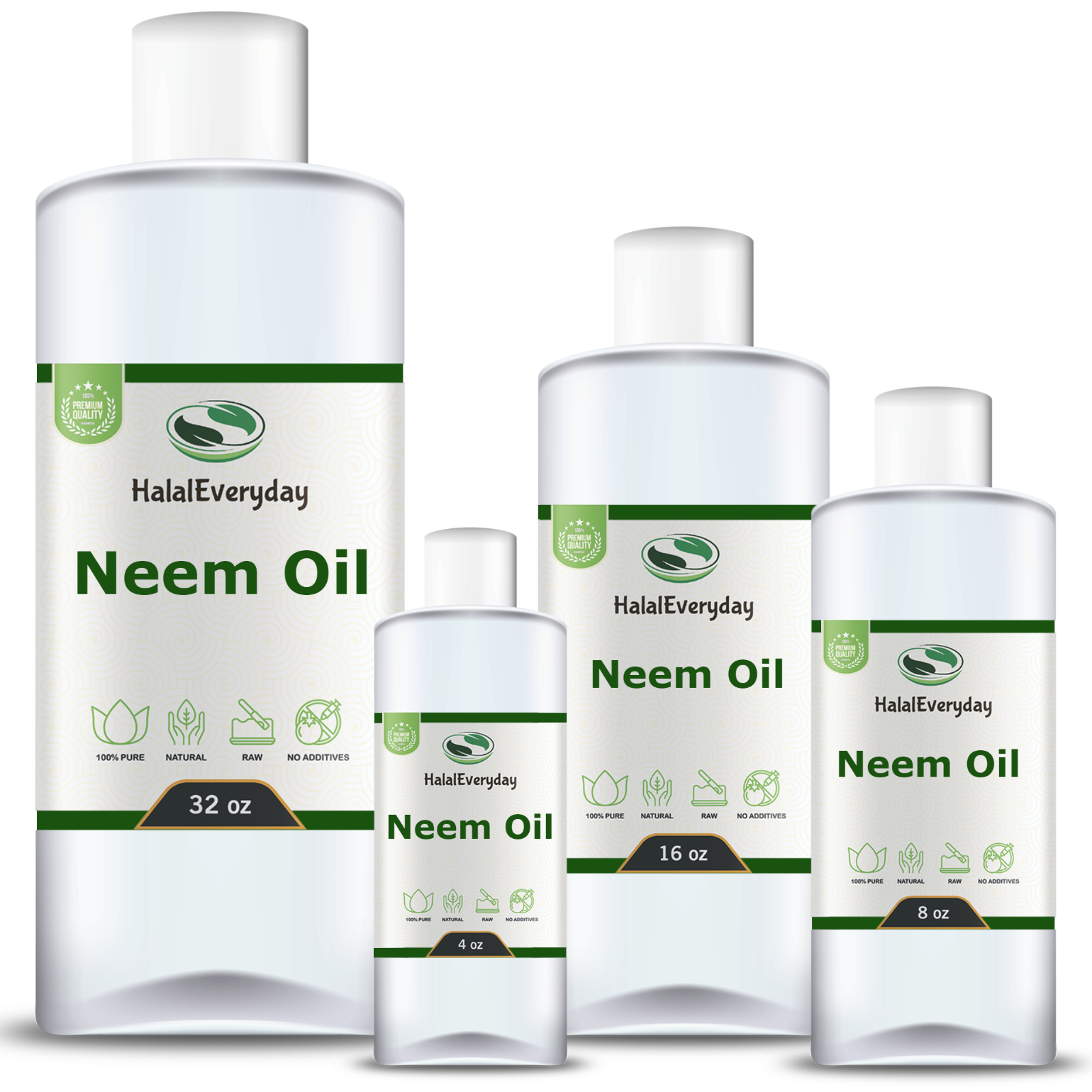 Neem Oil - PREMIUM QUALITY Organic Virgin 100% Pure Raw Unrefined Cold Pressed