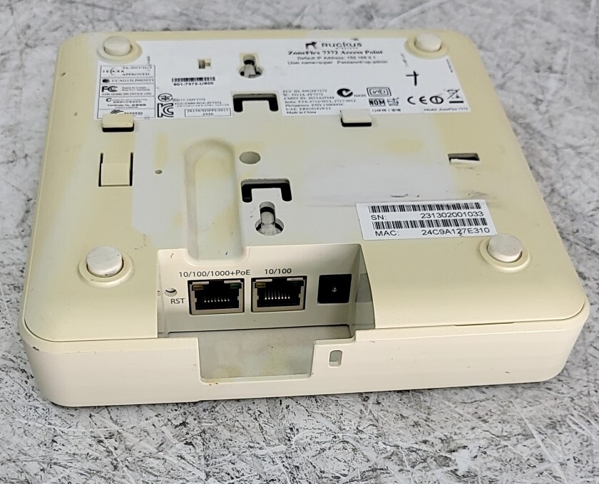 Ruckus 901-7372-US00 Zoneflex 7372 Wireless Access Point PoE SEE NOTES