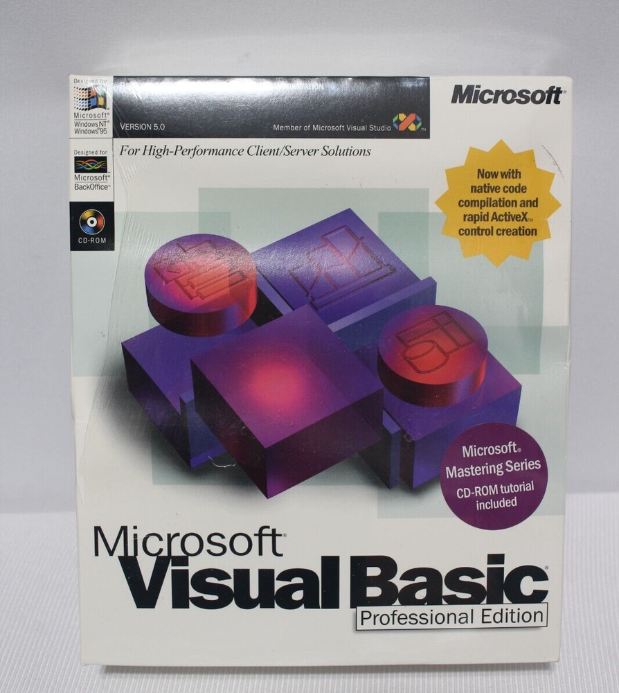 Microsoft Visual Basic Professional Edition Version 5.0 Academic BRAND NEW SEALE