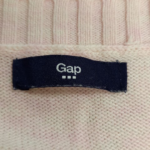 GAP Crew Neck Sweater Long Sleeve Simple Pink