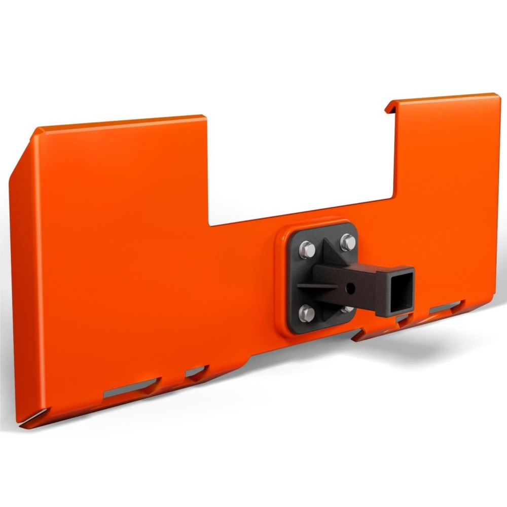 3/8" Thick Skid Steer Mount Plate Quick Attach W/ Removable 2" Hitch, Orange