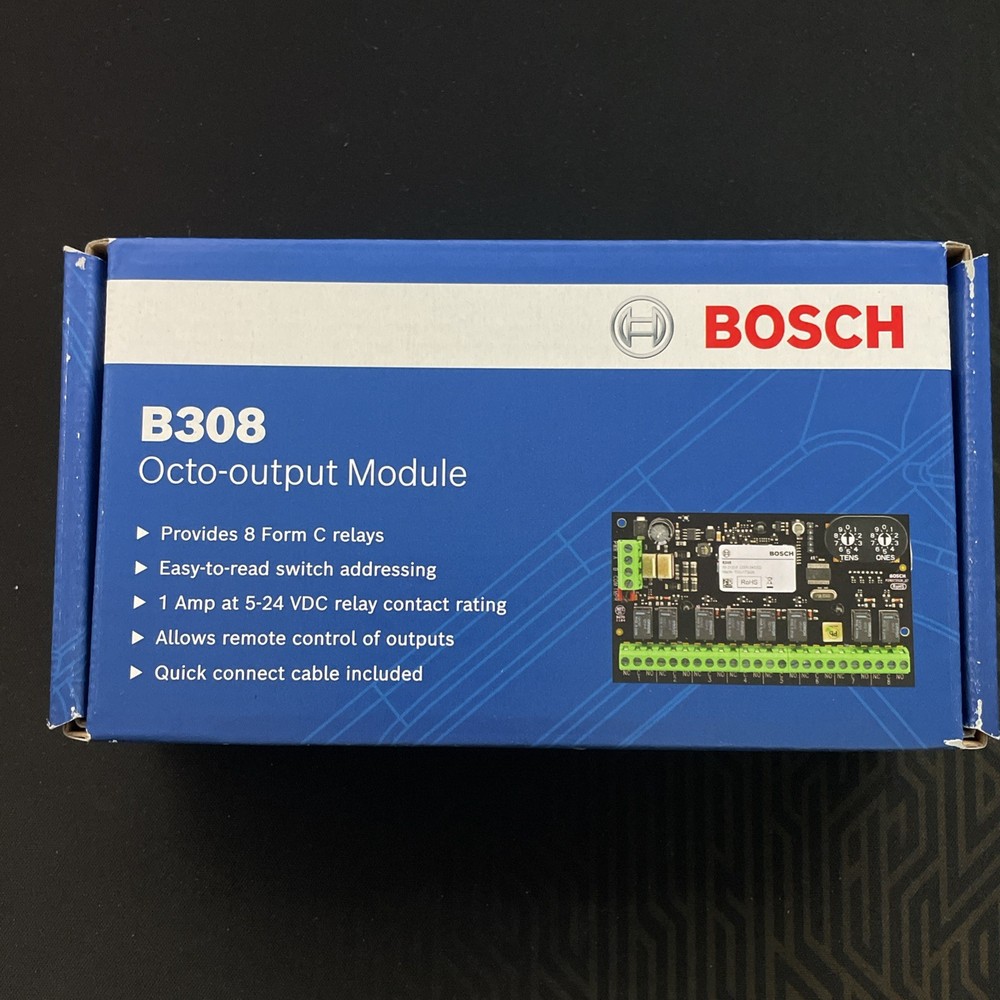 BOSCH B308 Octo-Output Interface Module, with Relays, Programmable.