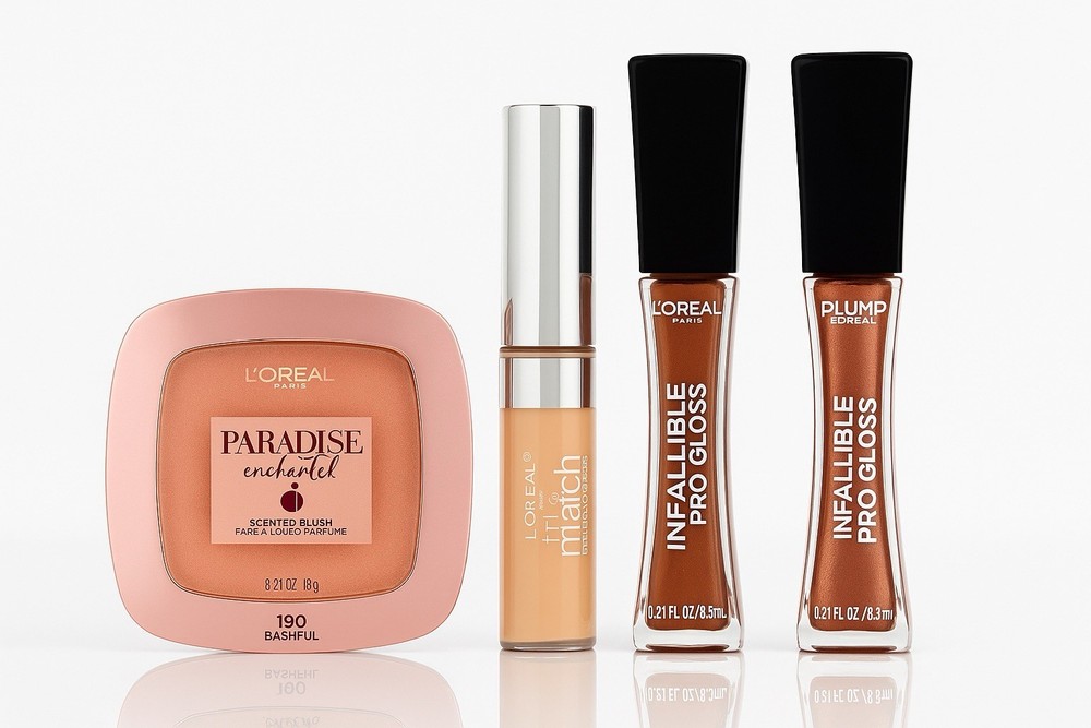 L’Oréal Makeup Set Blush Concealer 2 Lip Gloss Bundle Gift Set