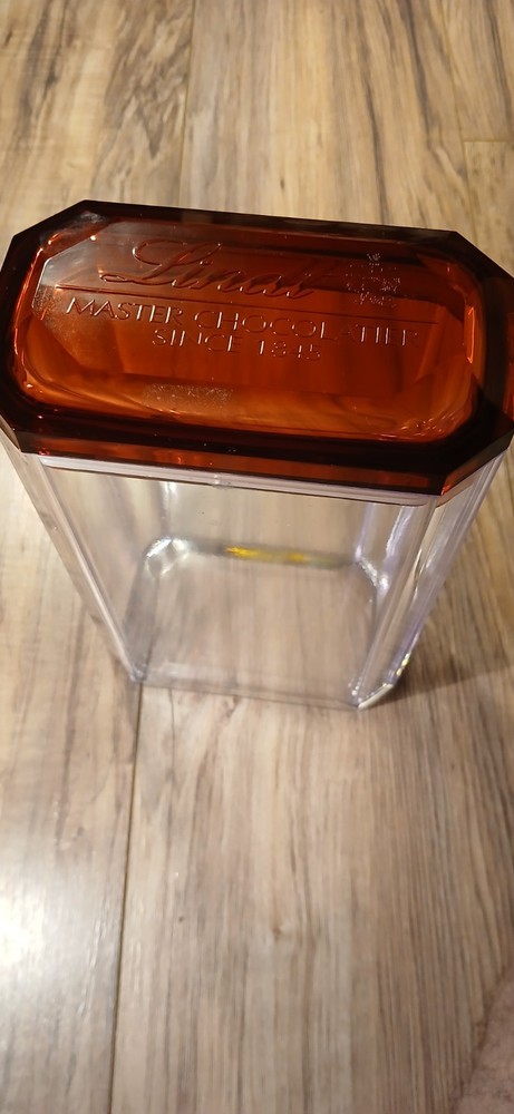 Lindt Chocolate Lucite Container Rare