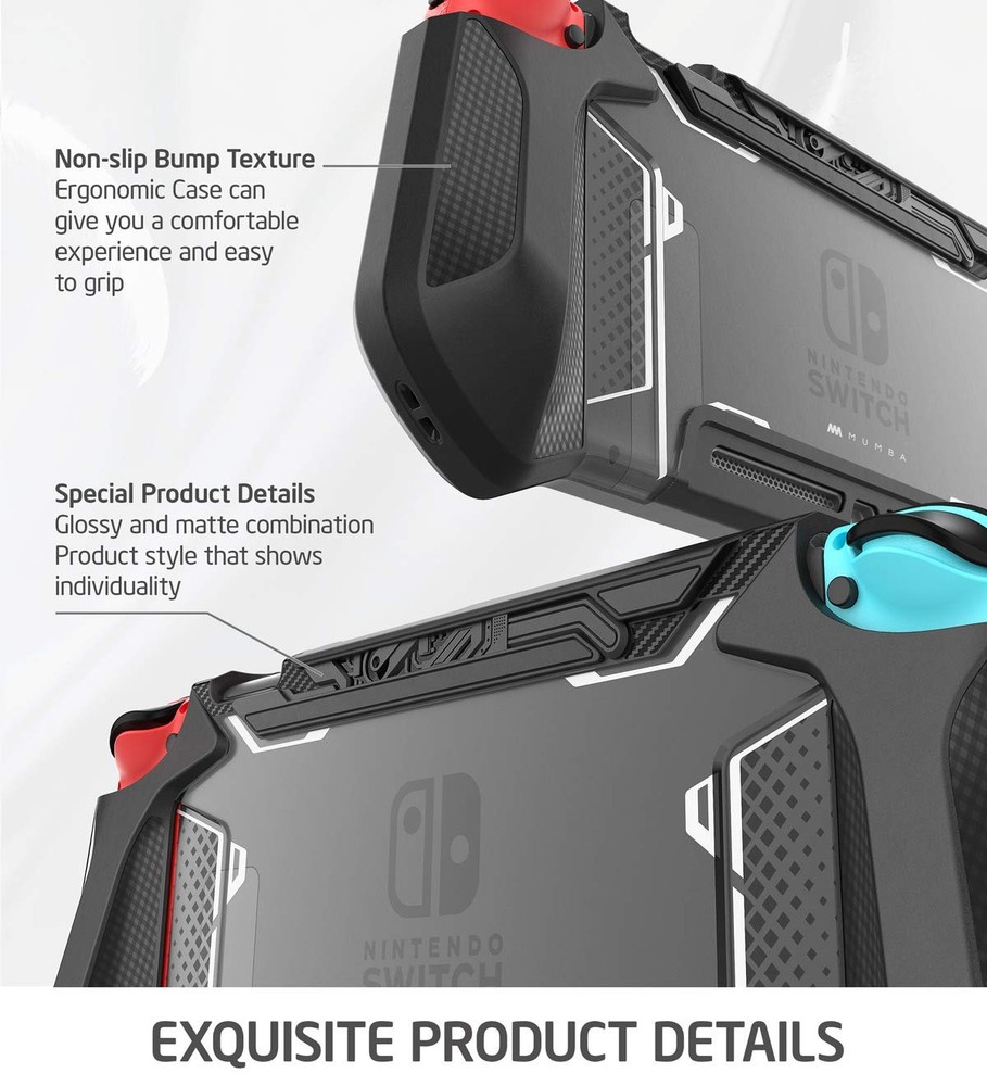 Dockable Case for Nintendo Switch (2017 Release), [Blade Series] TPU Grip Pro...