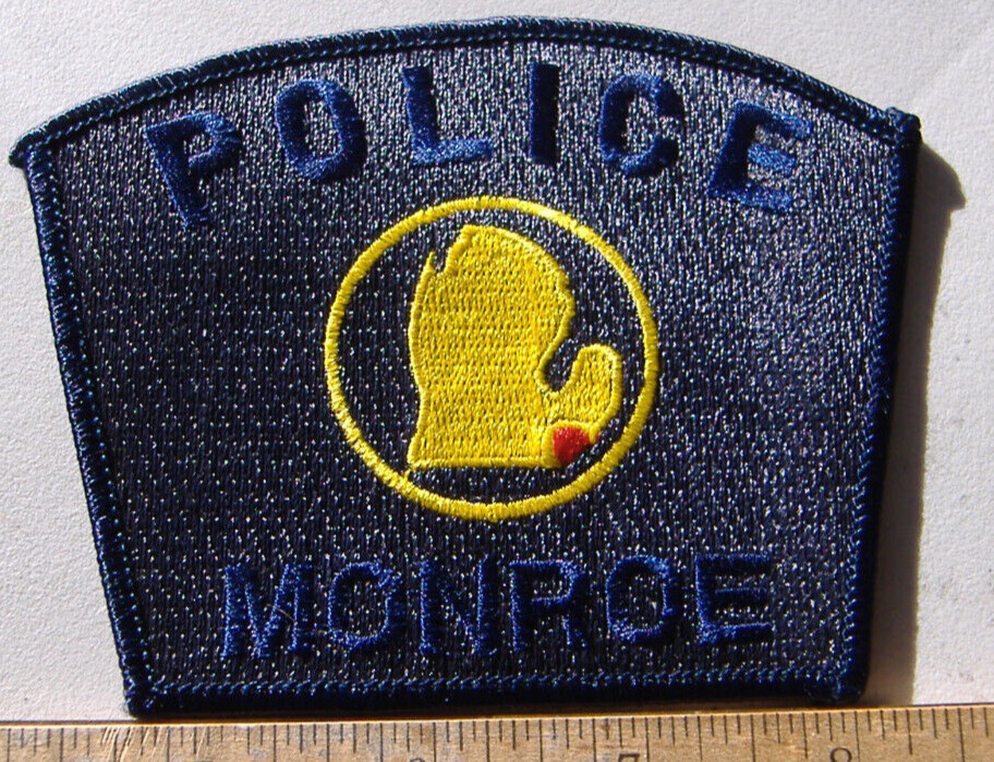 MONROE  POLICE  MICHIGAN   FABRIC   PATCH