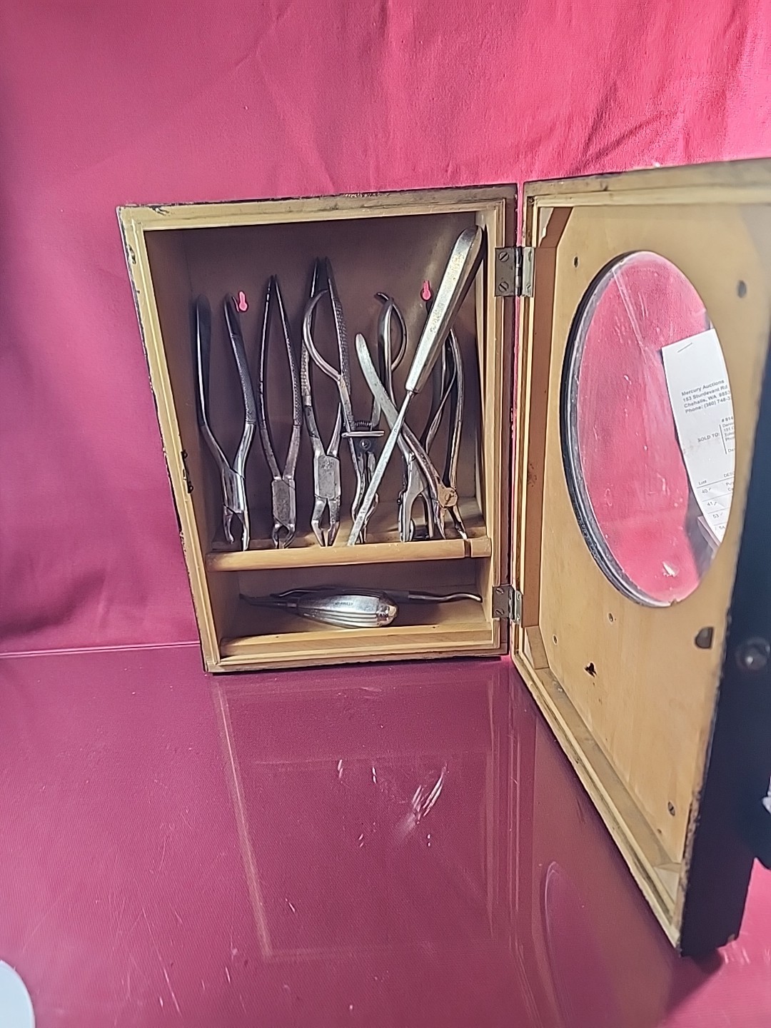 Antique Dentistry Tool And Wall Cabinet Early 1900s Medical