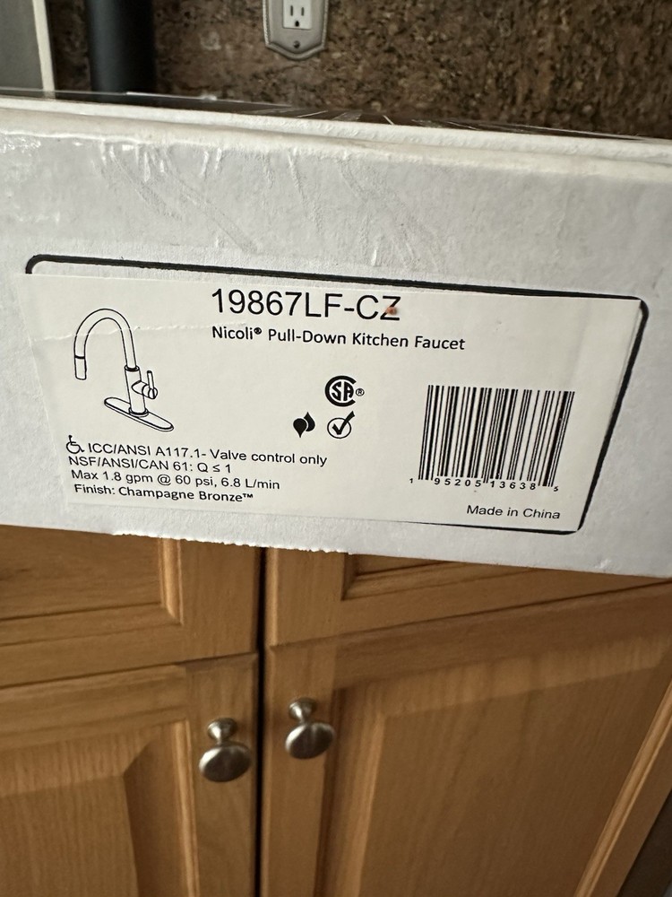 Delta Pulldown Kitchen Faucet Base Only Nicoli Champagne Bronze