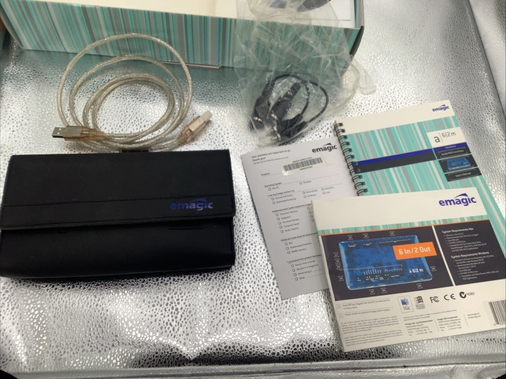 NEW Emagic AM6|2 6/2 MIDI USB Audio Interface Hub Software CD Manual Box