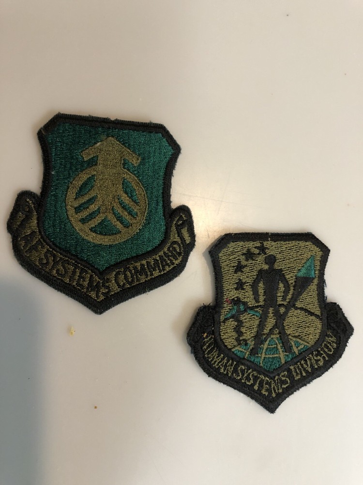 AIR FORCE SYSTEMS COMMAND & HUMAN SYSTEMS DIVISION, PATCHES, 1980s