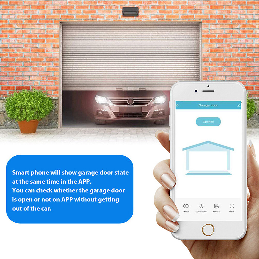 WiFi Smart Garage Door Opener Wireless APP Remote Controller Timer Voice Control