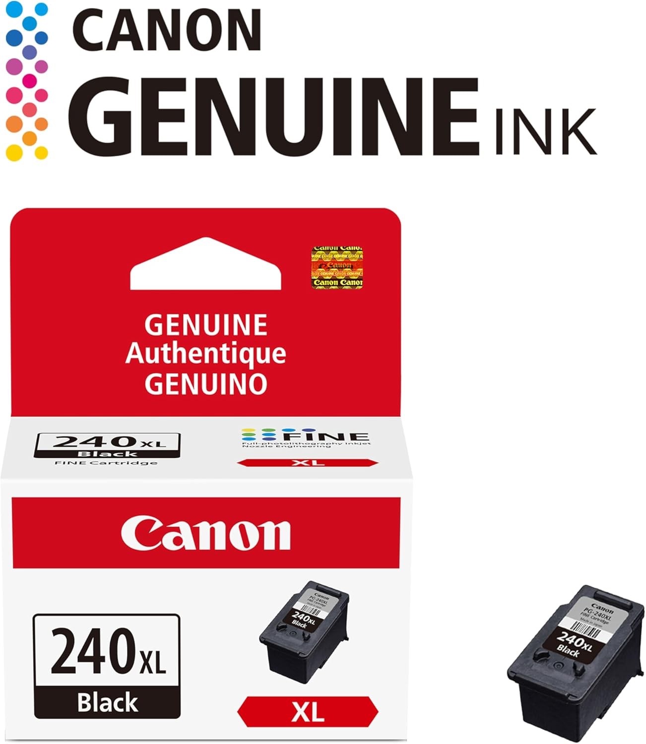 Genuine Canon 5206B001 PG-240XL ChromaLife100+ High-Yield Ink Black, Sealed
