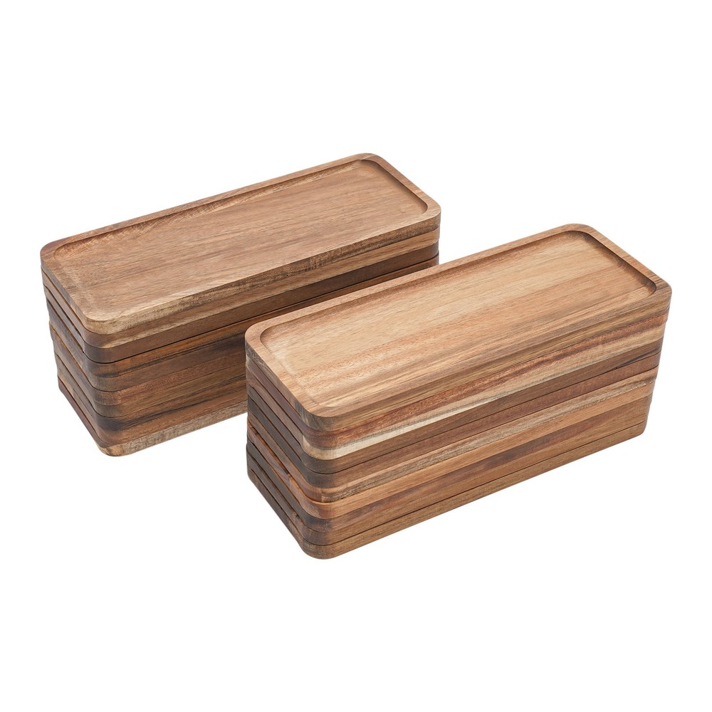 20x Rectangle Serving Wood Tray For Tea Tray Coffee Table Tay kitchen Tableware