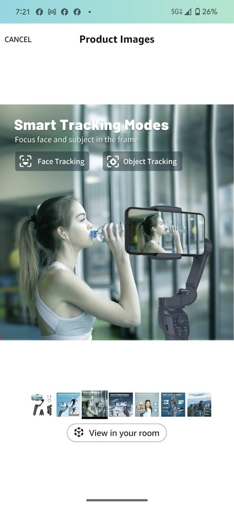 COMITOK L7C Pro, Gimbal stabilizer for iPhone, Phone Stabilizer for Video...