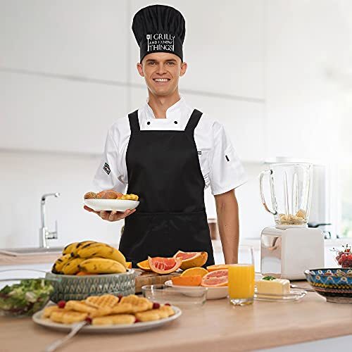 AGMdesign Funny Chef Hat, I Grill and I Know Things, Adjustable Kitchen