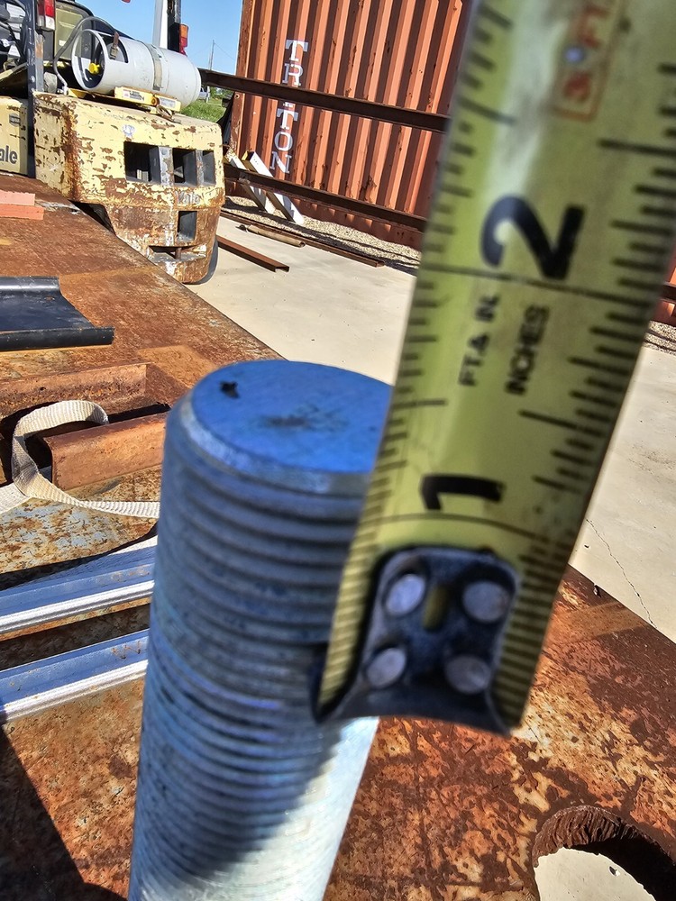 1 1/2" x 12" All-Thread Rod Galvanized With Nuts 2