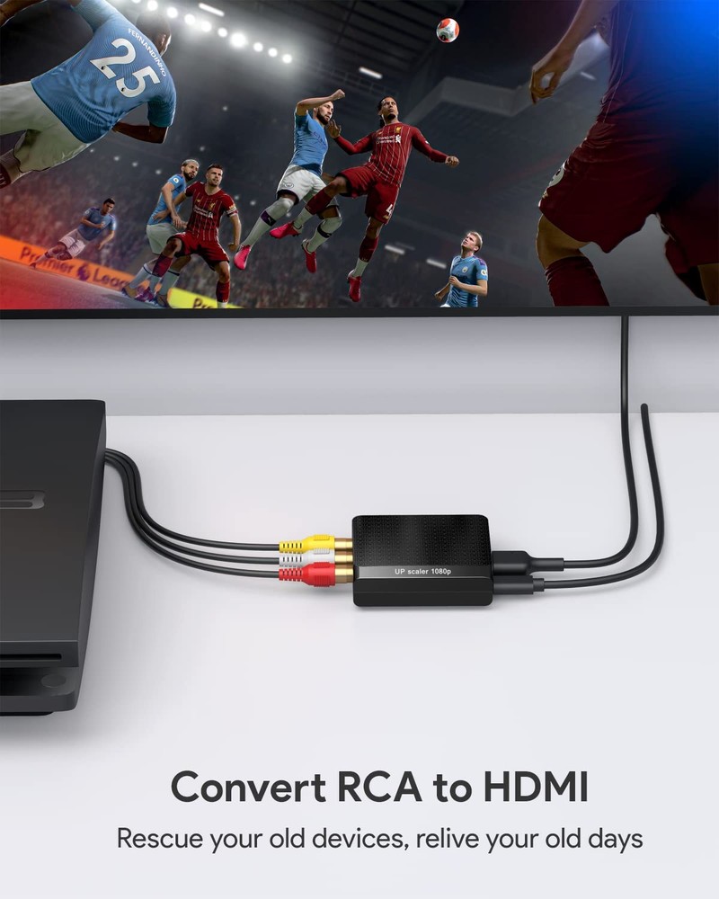 WENTER RCA to HDMI Converter with + cable, Black
