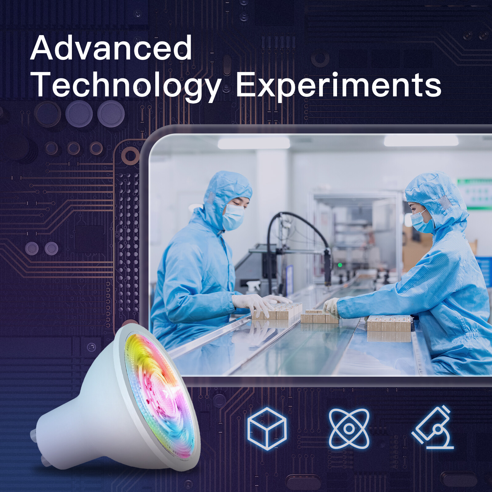 MOES ZigBee GU10 Smart LED Light Bulbs RGB Dimmable 2200-6500K Alexa Google APP