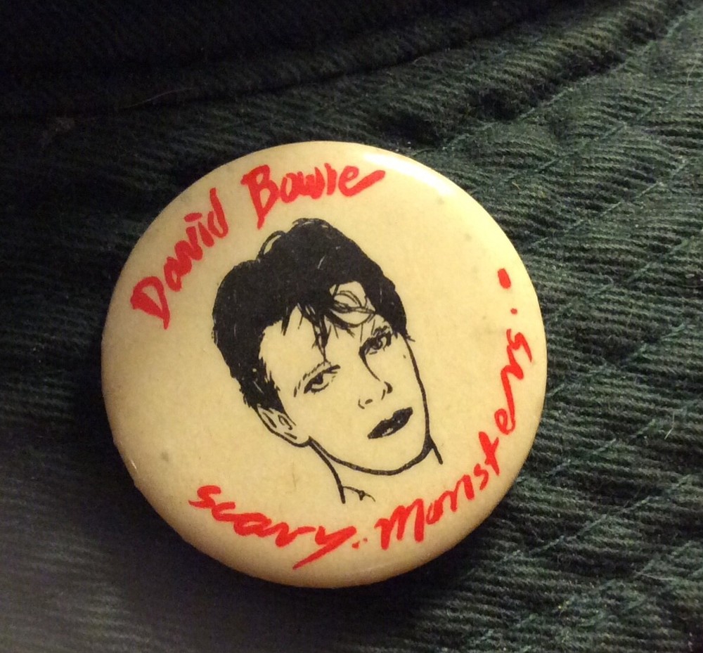 David Bowie Scary Monsters Promo Button