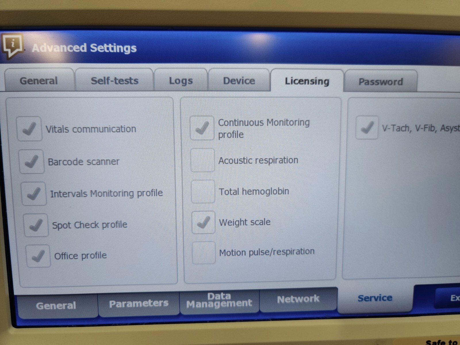 Welch Allyn Connex Vital Sign Monitor 6000 WIFI EMR Conn 65NTXX with Accessories