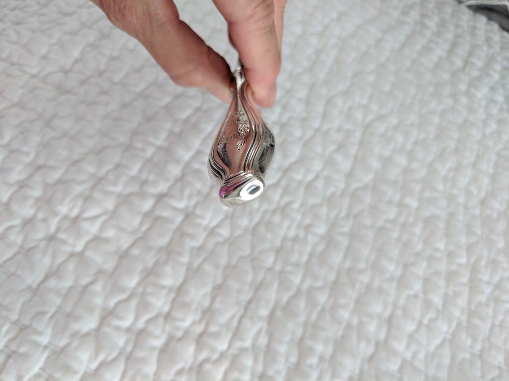 Sterling Silver Handle 9” Shoe Button HOOK